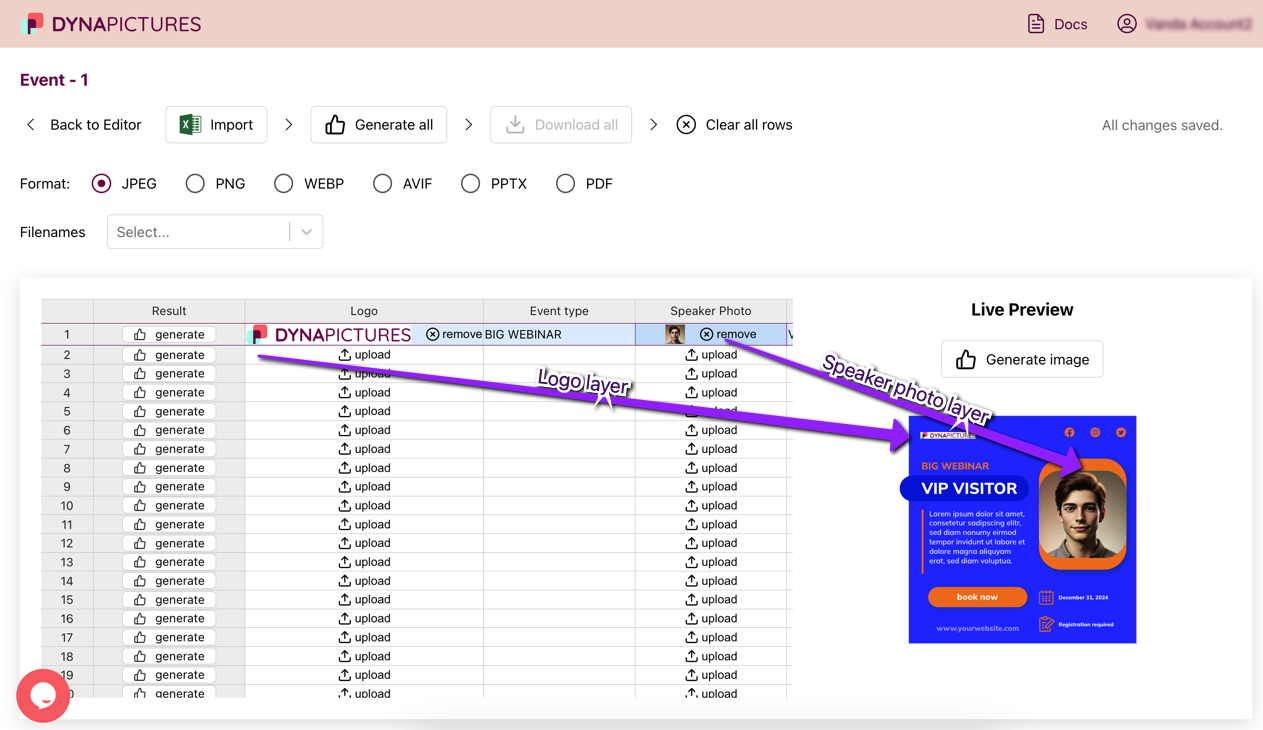 generate png image from text spreadsheet, spreadsheet generator image save
