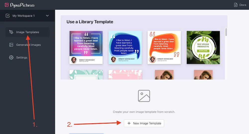 Twitter banner templates library DynaPictures