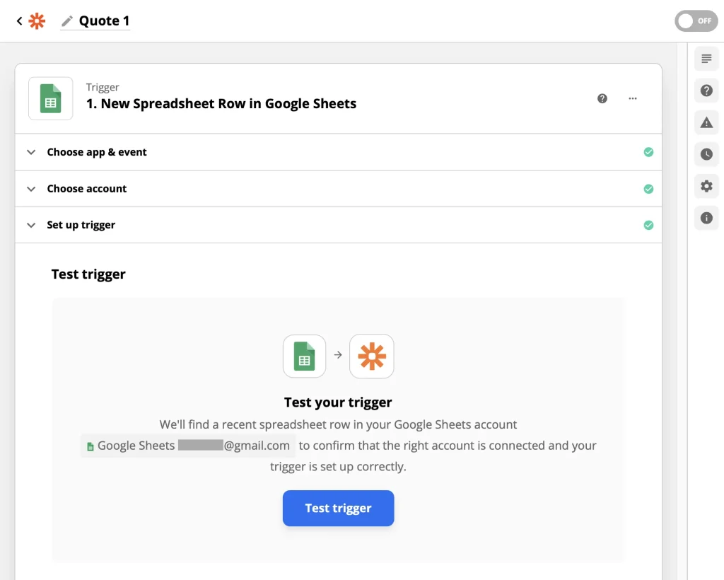 Test trigger before generating images