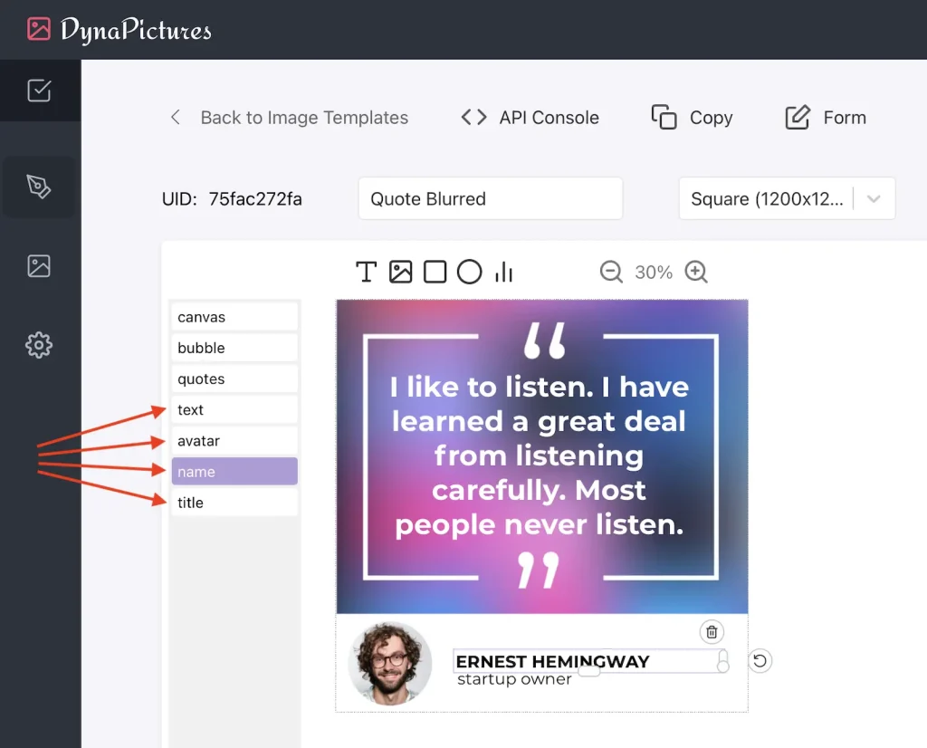 Generate banners for social media with DynaPictures