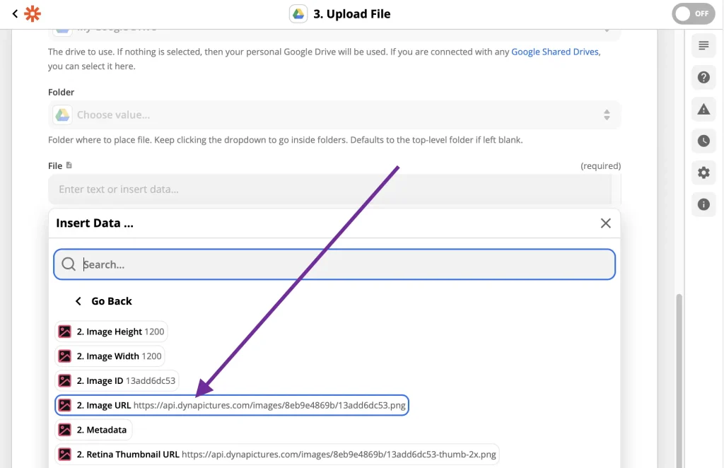 Selecting image url to autogenerate a batch of images
