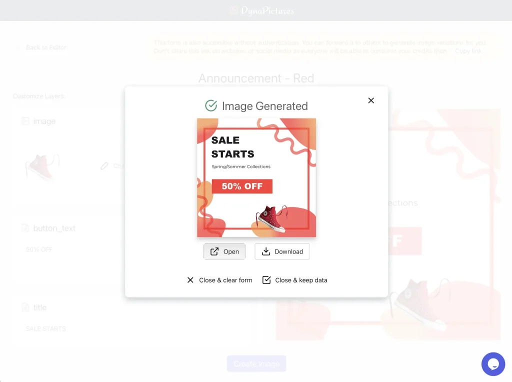 Generating banners automatically