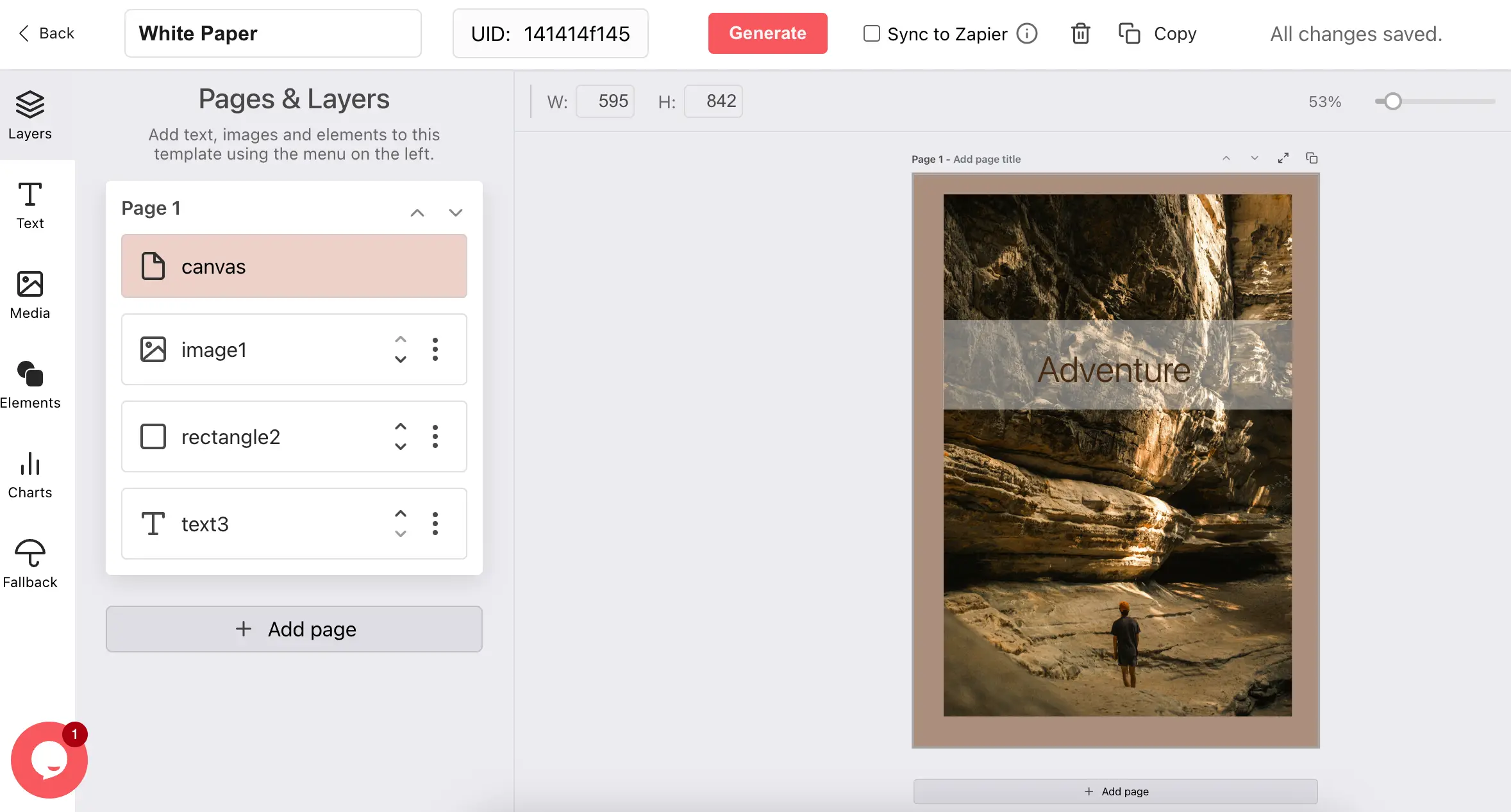 Multi-page template customization