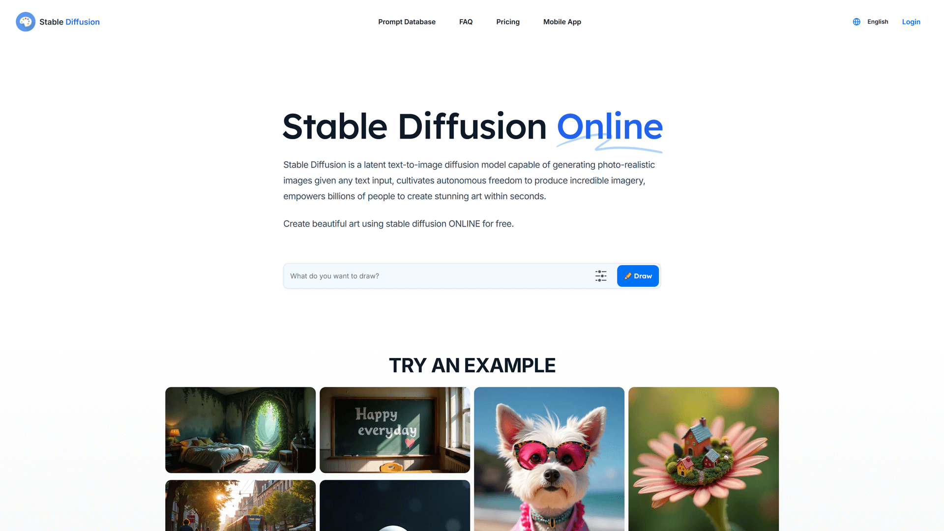 Stable Diffusion home page
