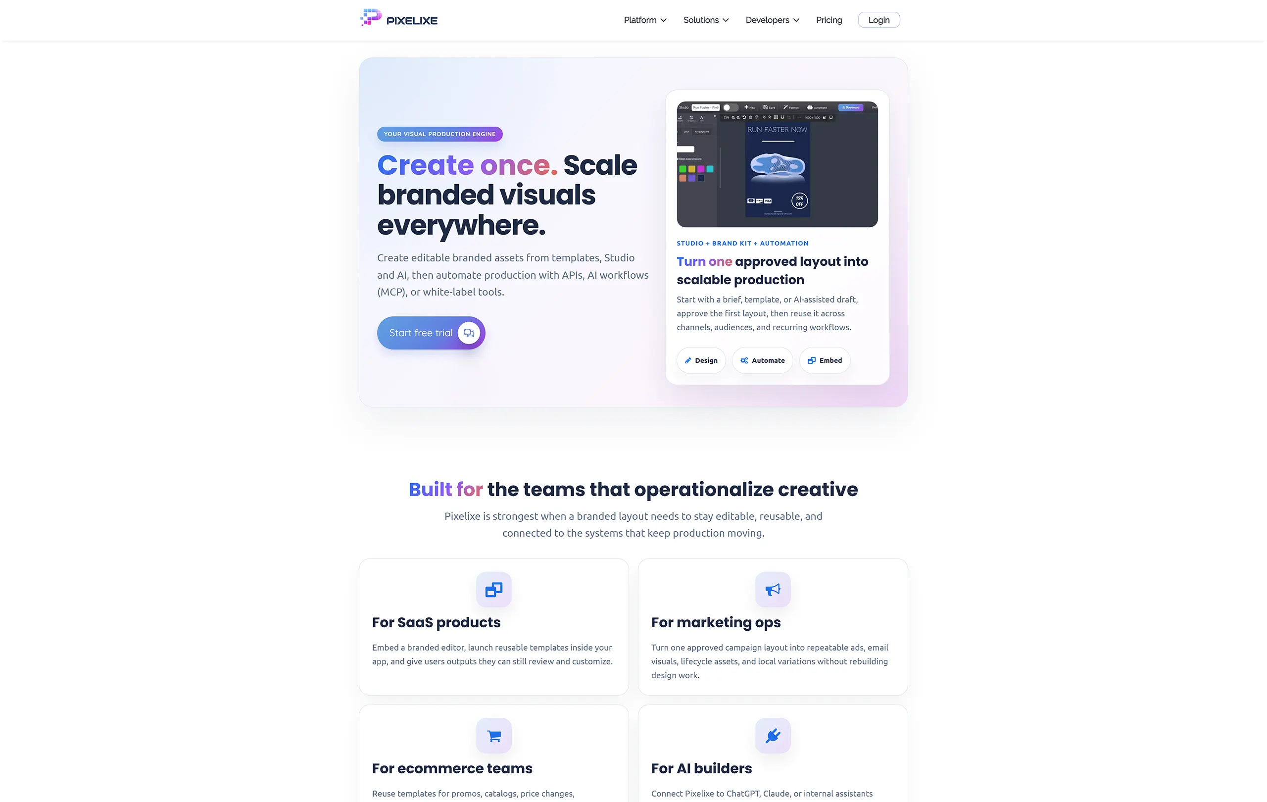 Home page of Pixelixe