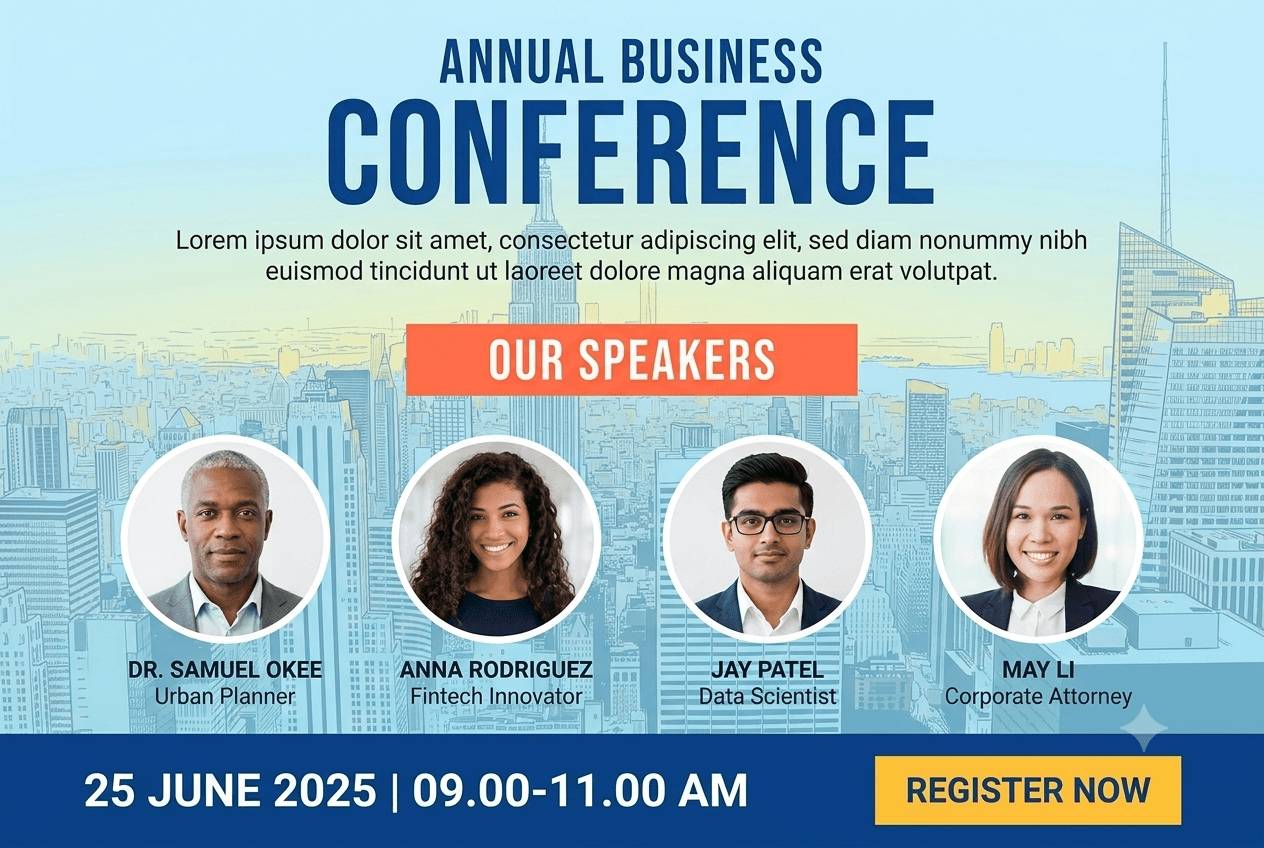 One Banner Maker for Every Speaker, Sponsor, and Track at Your Conference