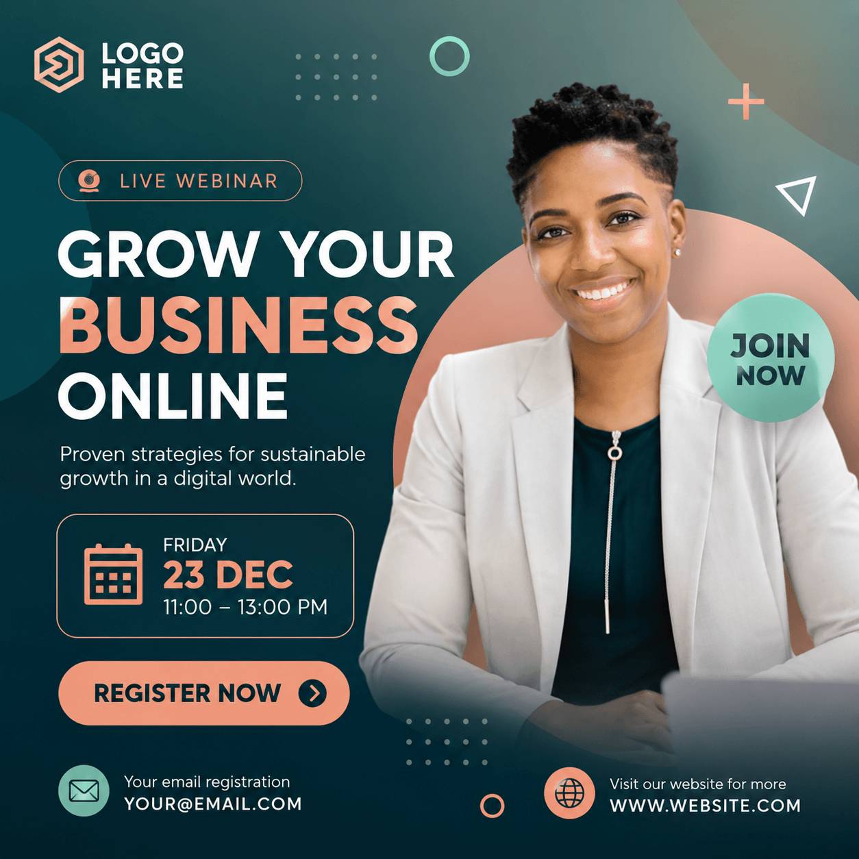 A Registration Banner the Same Day You Schedule the Session