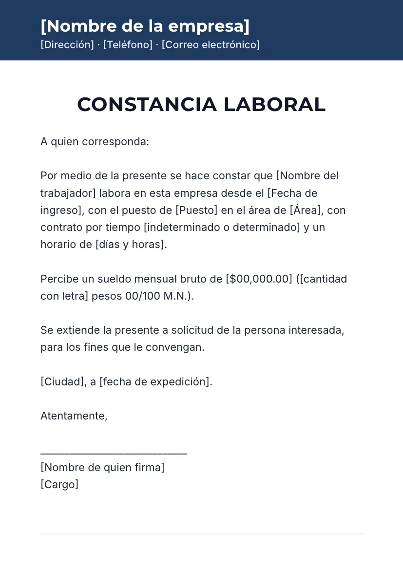 Constancia laboral