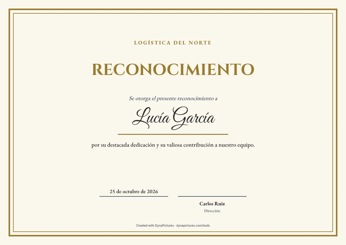 Reconocimientos editables