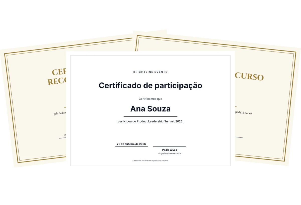Modelos de certificado grátis