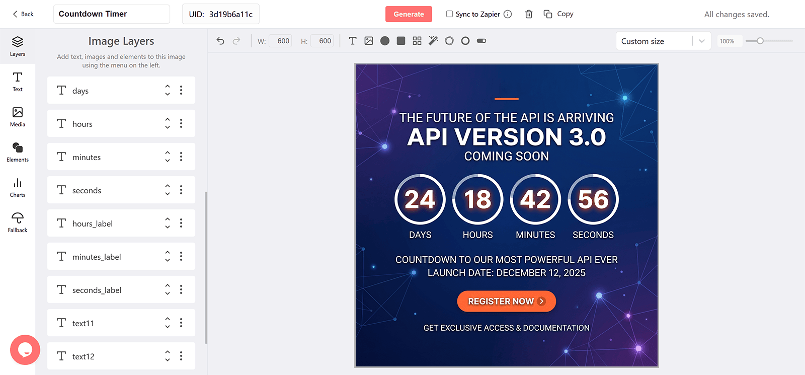 Email Countdown Timer Generator API