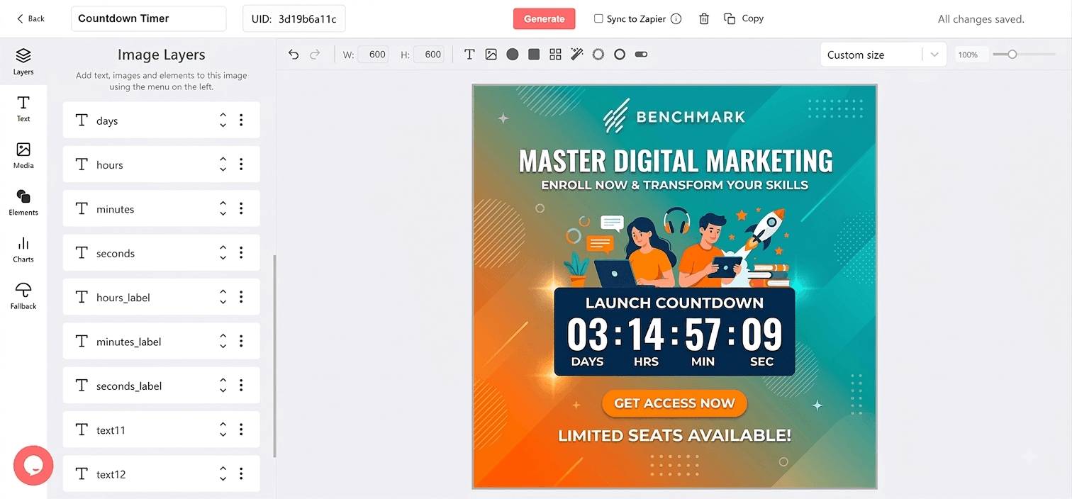 Benchmark Email Countdown Timer Generator