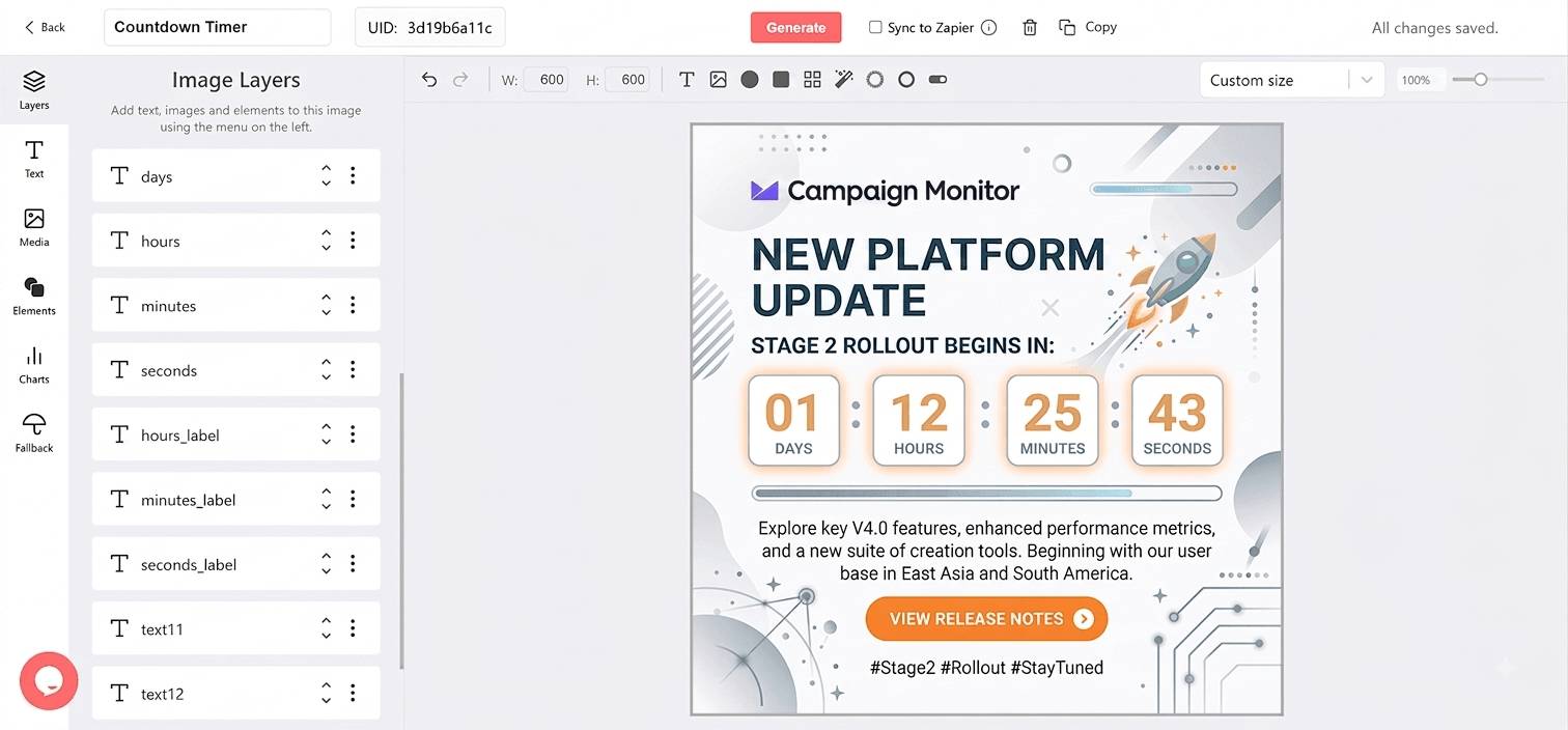 Campaign Monitor Countdown Timer Generator for Email