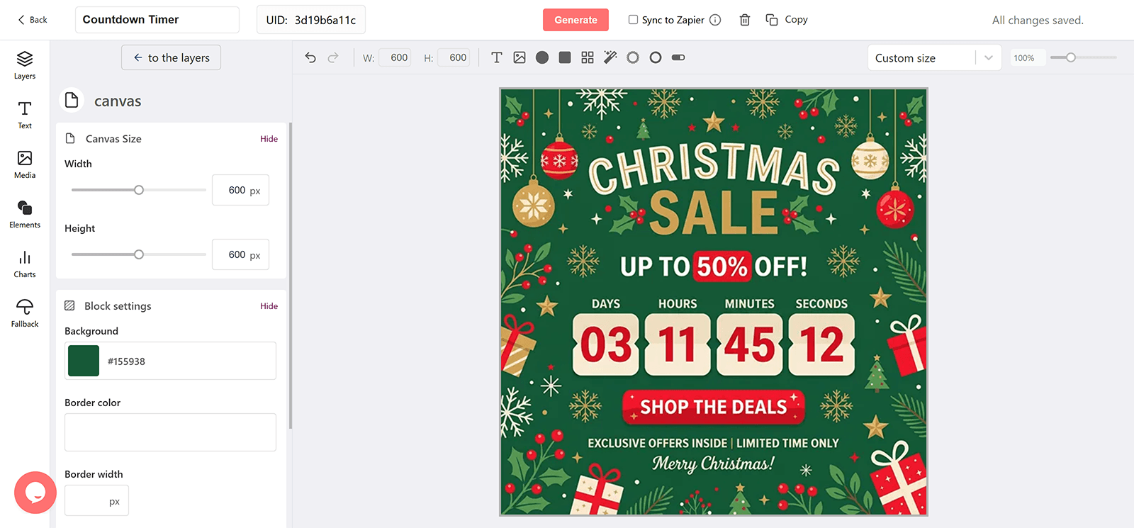Christmas Sale Email Countdown Timer Generator