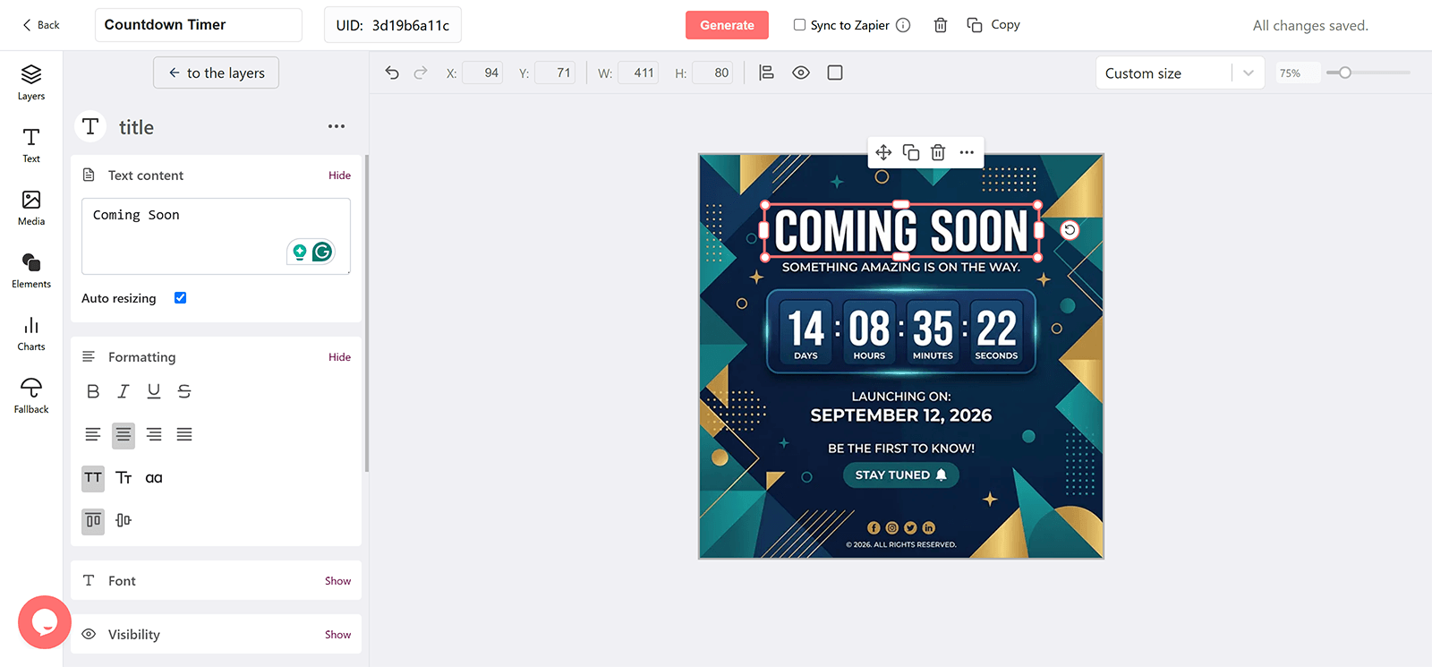 Coming Soon Email Countdown Timer Generator