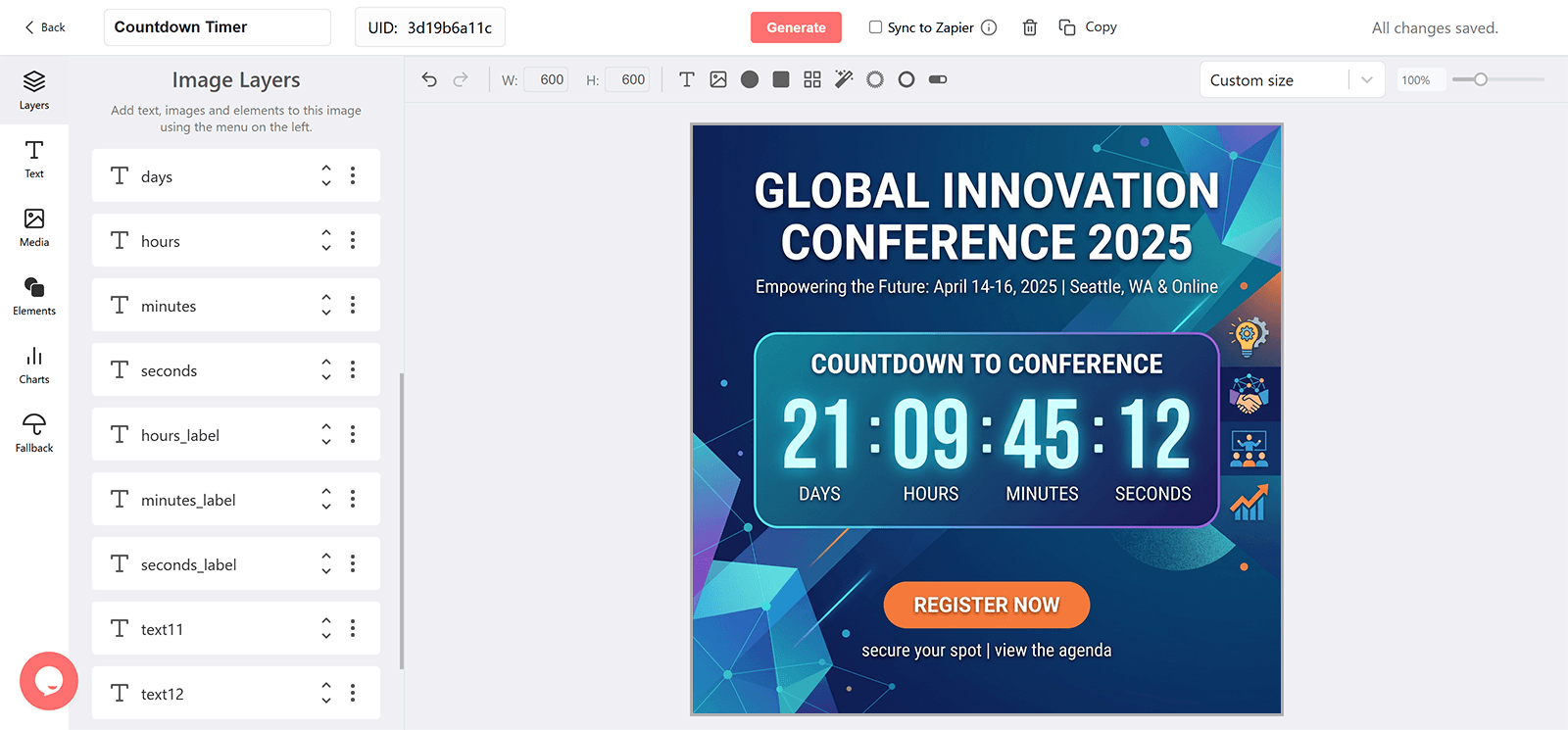Conference Email Countdown Timer Generator