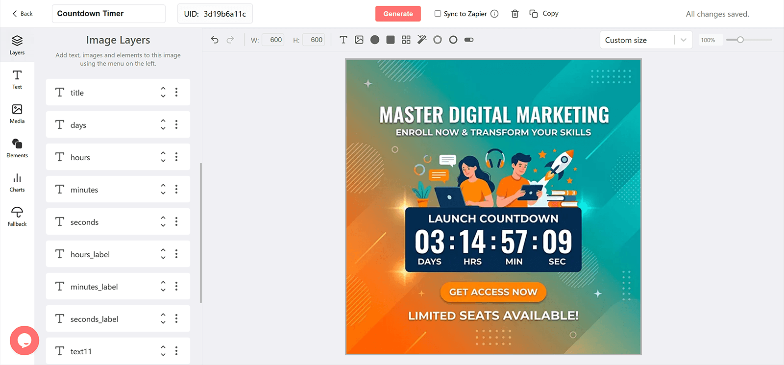 Course Launch Email Countdown Timer Generator