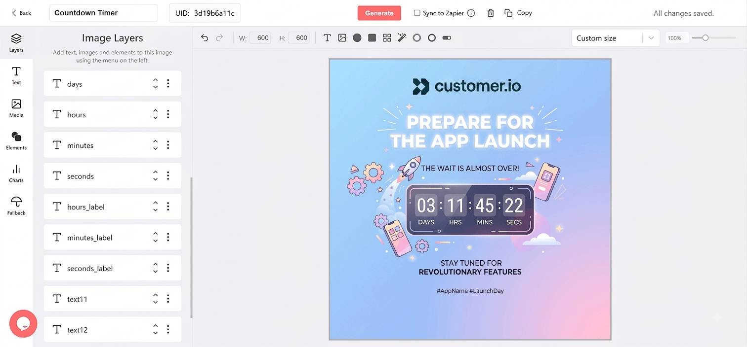 Customer.io Countdown Timer Generator for Email