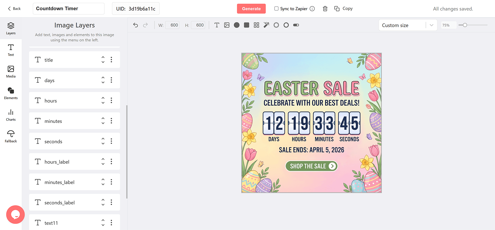 Easter Sale Email Countdown Timer Generator