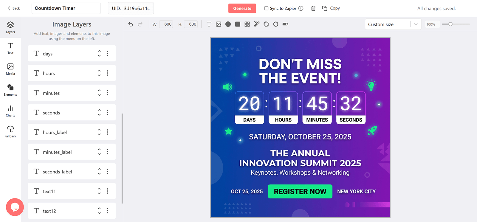 Event Email Countdown Timer Generator