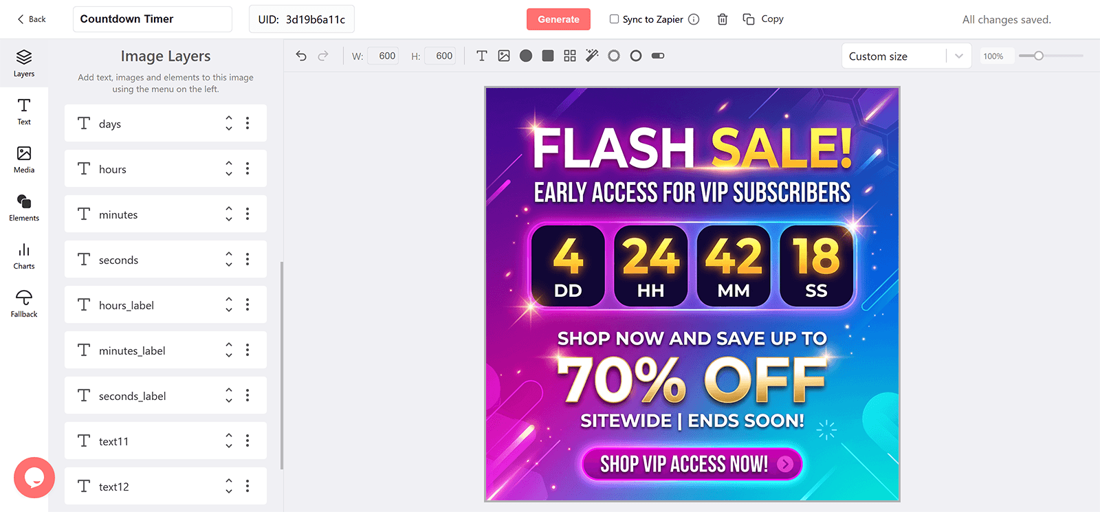 Flash Sale Email Countdown Timer Generator
