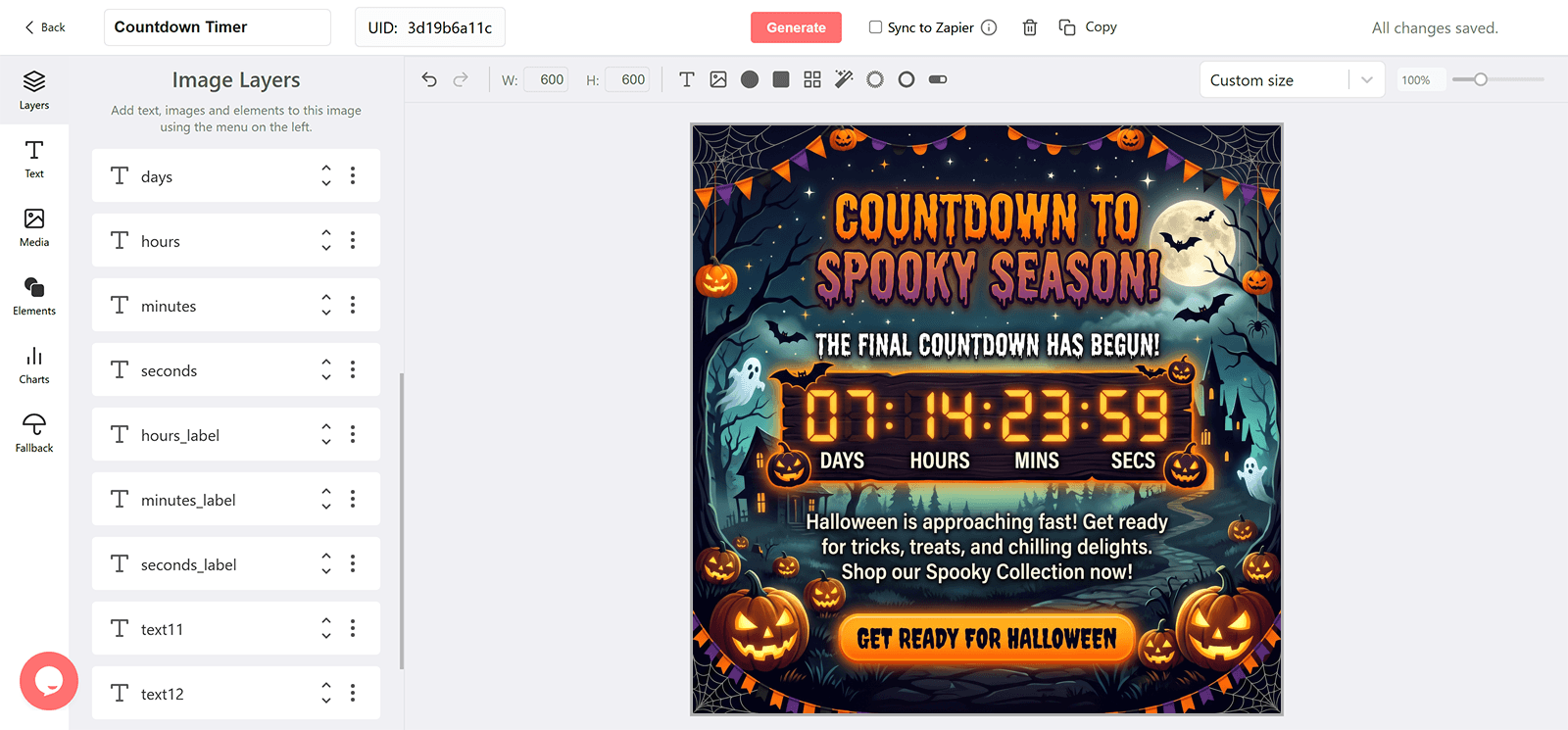 Halloween Email Countdown Timer Generator