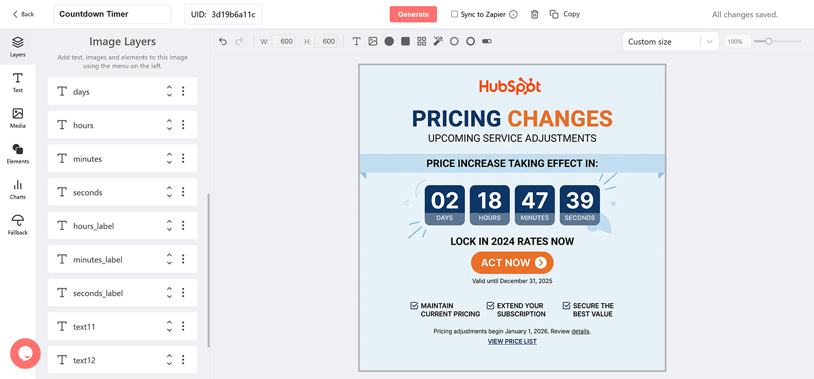 HubSpot Countdown Timer Generator for Email
