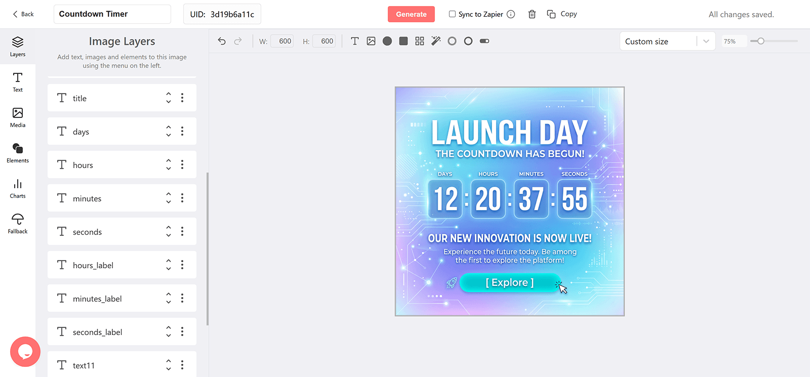 Launch Day Email Countdown Timer Generator