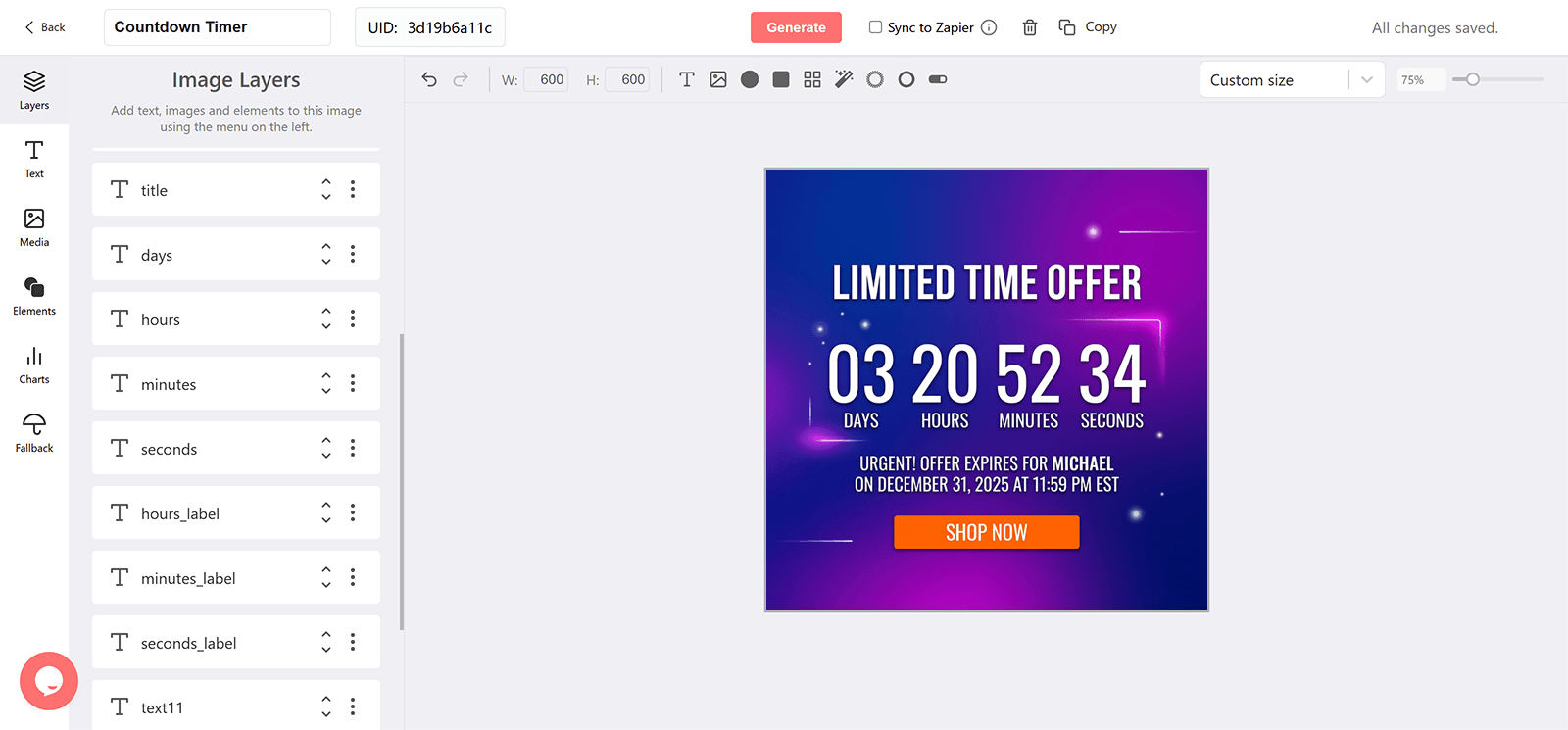 Limited Time Offer Email Countdown Timer Generator