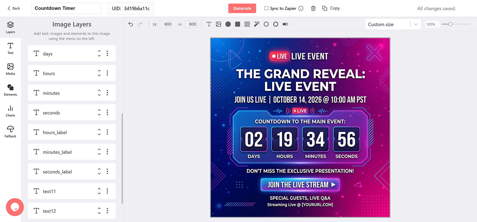 Live Email Countdown Timer Generator