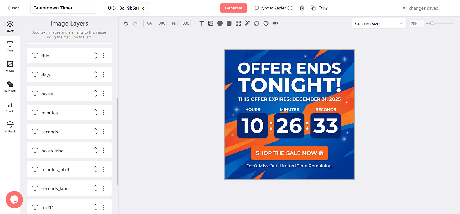 Offer Ends Tonight Email Countdown Timer Generator