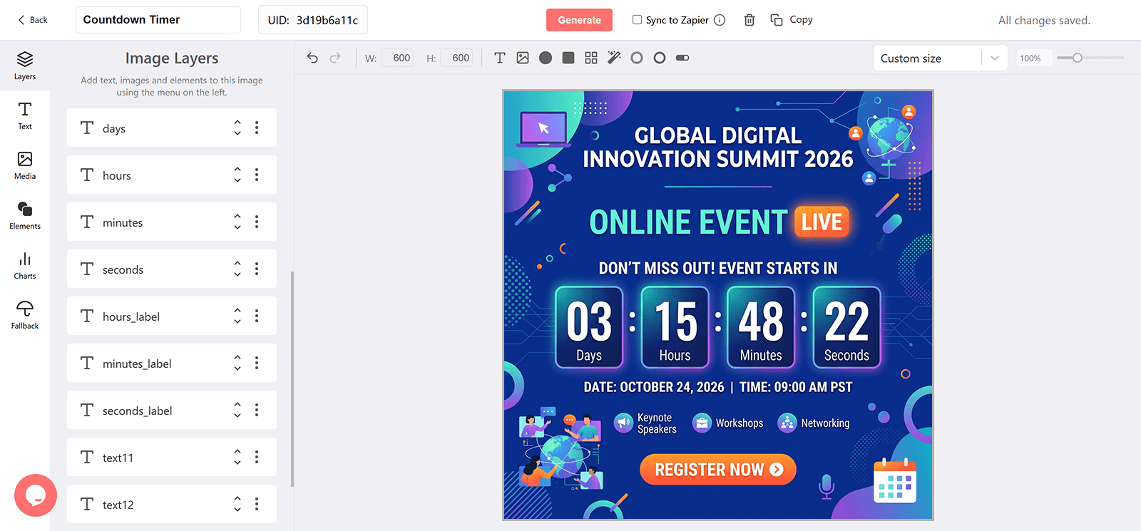Online Event Email Countdown Timer Generator