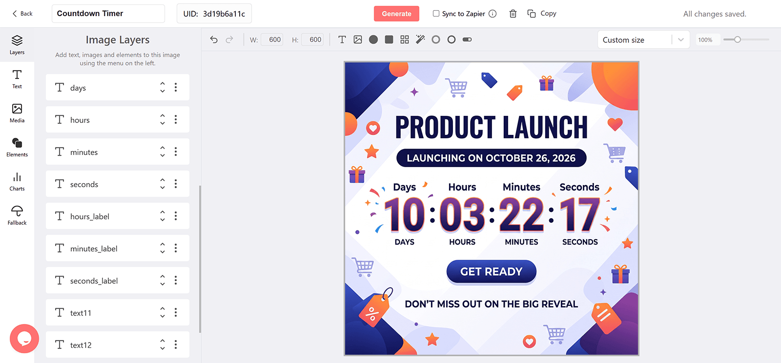 Product Launch Email Countdown Timer Generator