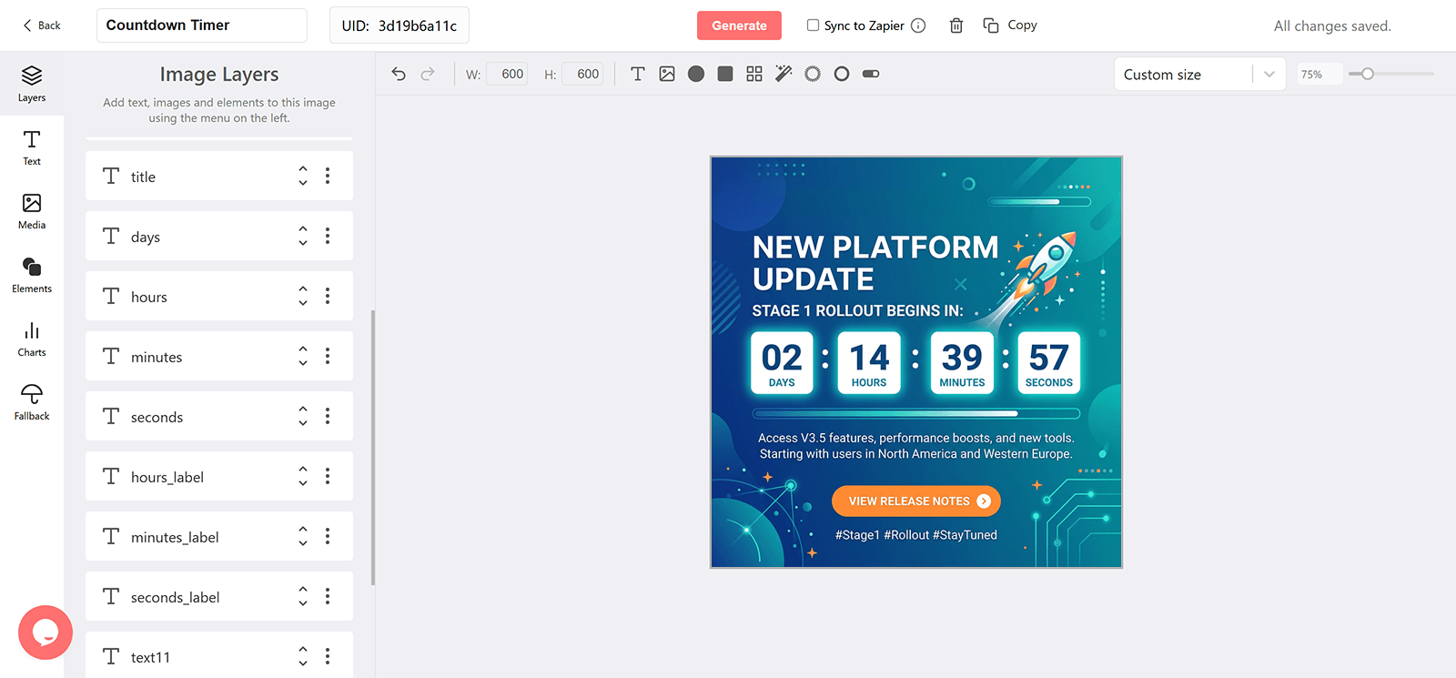 Software Release Email Countdown Timer Generator