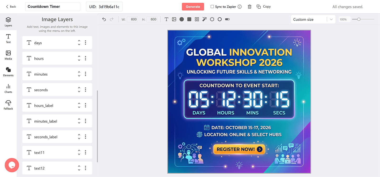 Workshop Email Countdown Timer Generator