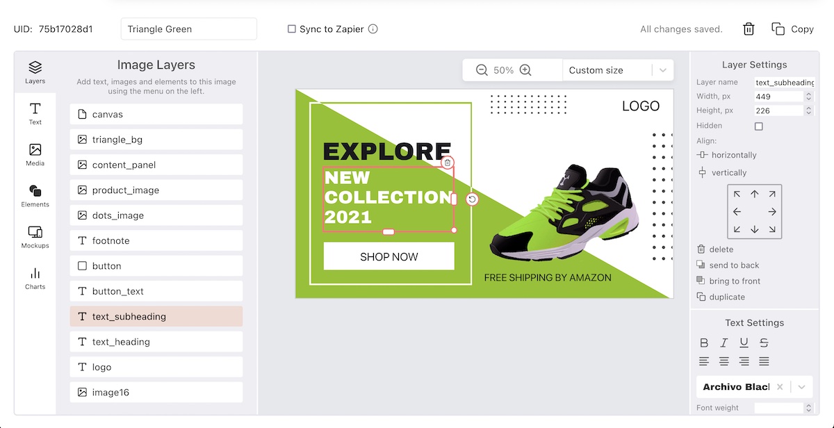 Image Generation API - Generate Images and Banners via API by DynaPictures