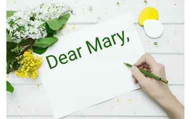 Personalized email image with the recipient's name, like Dear Mary