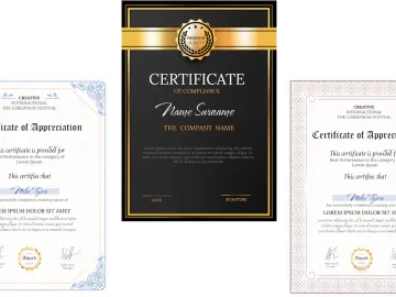 Personalized certificates of appreciation and compliance
